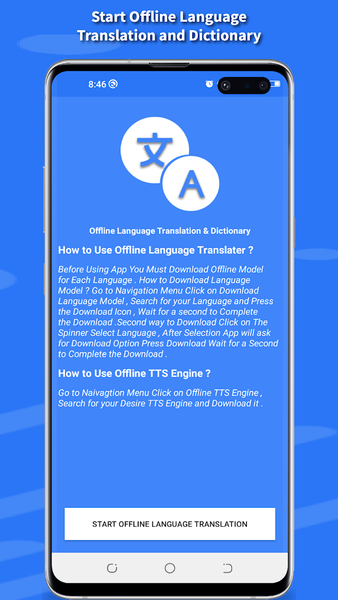 Offline Language Translator - عکس برنامه موبایلی اندروید