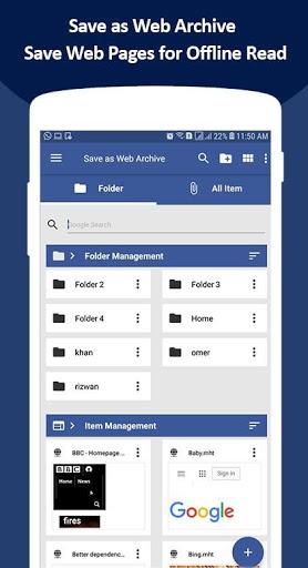 Save as Web Archive - Web Article Reader Offline - Image screenshot of android app