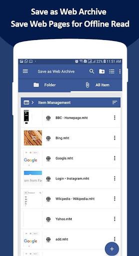 Save as Web Archive - Web Article Reader Offline - Image screenshot of android app