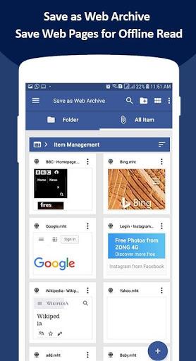 Save as Web Archive - Web Article Reader Offline - Image screenshot of android app