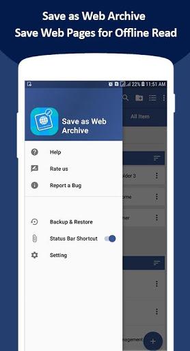Save as Web Archive - Web Article Reader Offline - Image screenshot of android app