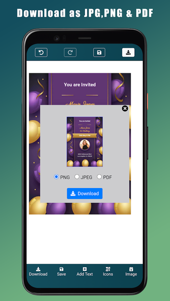 Birthday Invitation Maker - عکس برنامه موبایلی اندروید