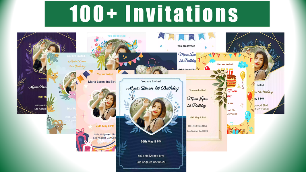 Birthday Invitation Maker - عکس برنامه موبایلی اندروید