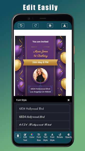 Birthday Invitation Maker - عکس برنامه موبایلی اندروید