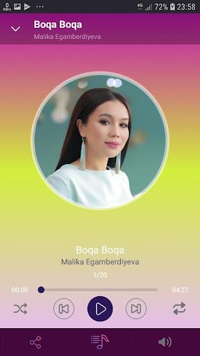 Malika Egamberdiyeva qo'shiqlari - Image screenshot of android app