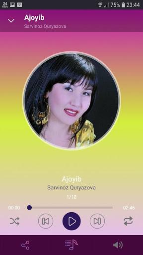 Sarvinoz Quryazova qo'shiqlari - Image screenshot of android app