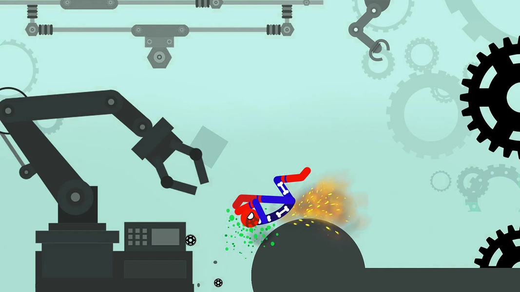 Stick Dismounting: Real Physic - Gameplay image of android game