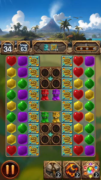 Jewel Dino World - عکس بازی موبایلی اندروید