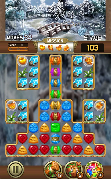 Jewel Four Seasons : Match3 - Gameplay image of android game