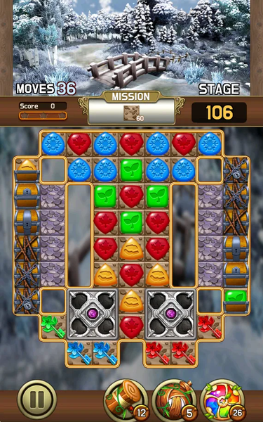 Jewel Four Seasons : Match3 - Gameplay image of android game