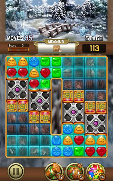 Jewel Four Seasons : Match3 - Gameplay image of android game