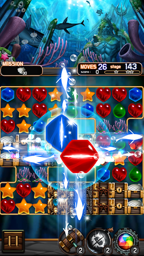 Jewel Poseidon : Jewel Match 3 - عکس بازی موبایلی اندروید