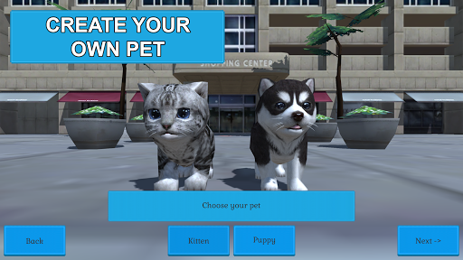 Cute Pocket Cat And Puppy 3D - Gameplay image of android game