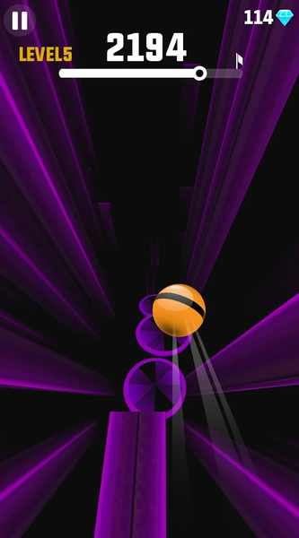 Falling Ball Slope Run - Gameplay image of android game