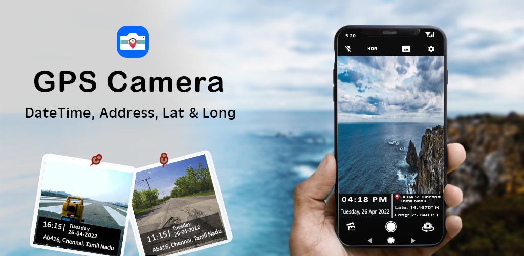 GPS Camera - DateTime Location - عکس برنامه موبایلی اندروید