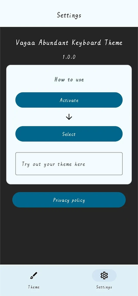 Vagaa Abundant Keyboard Theme - عکس برنامه موبایلی اندروید