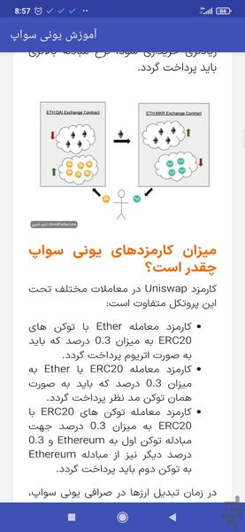 آموزش یونی سواپ uniswap - Image screenshot of android app