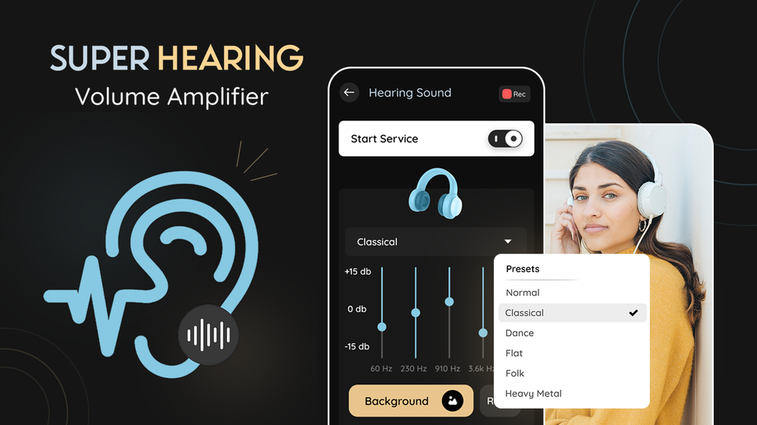 Super Hearing Volume Amplifier - عکس برنامه موبایلی اندروید