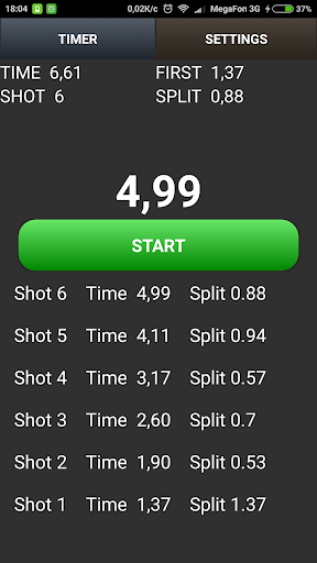 Shot timer IPSC: Competition shooting timer - Image screenshot of android app