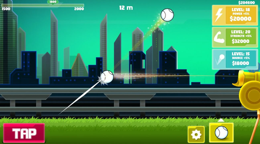 Flick Hit Baseball : Home Run - Gameplay image of android game