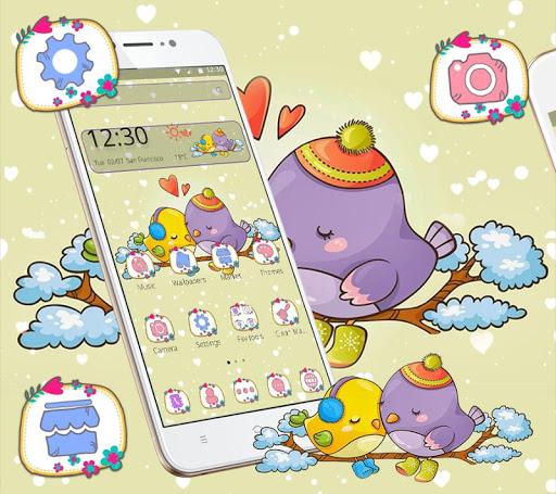 Valentine Bird Love Couple Theme - Image screenshot of android app