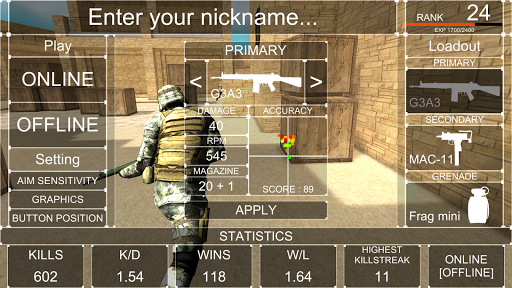 Squad Strike 3 : FPS - Gameplay image of android game