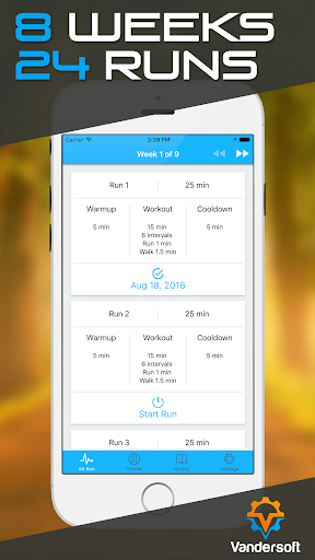 5K Run - Couch to 5K Walk/Jog Interval Training - Image screenshot of android app