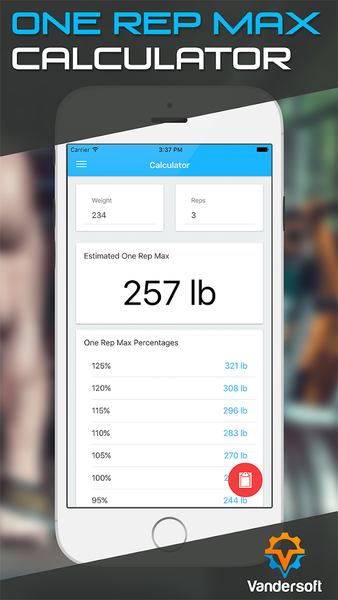 1 Rep Max Calculator - Weightl - عکس برنامه موبایلی اندروید