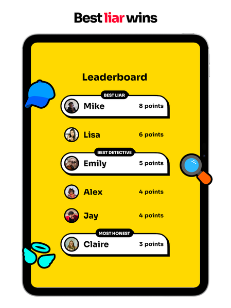 2 Truths and 1 Lie - Gameplay image of android game