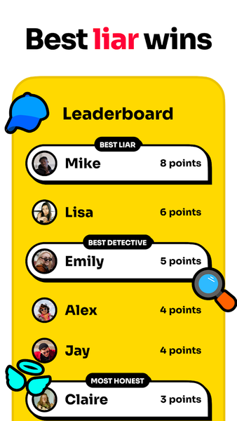 2 Truths and 1 Lie - Gameplay image of android game