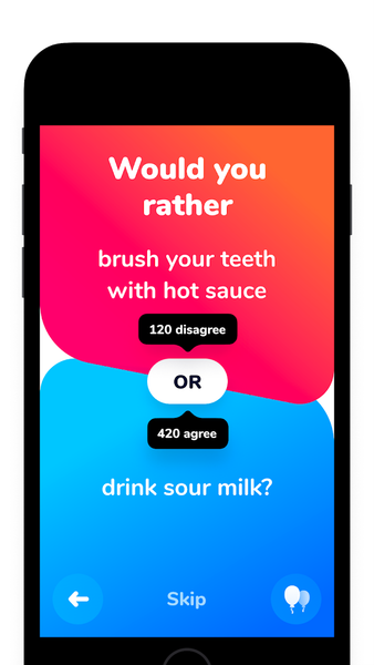 Dilemmaly - Would you rather? - Image screenshot of android app