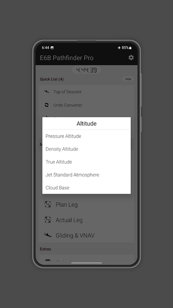 E۶B Pathfinder - Flight CX۲ - عکس برنامه موبایلی اندروید