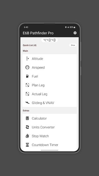 E6B Pathfinder - Flight CX2 - Image screenshot of android app