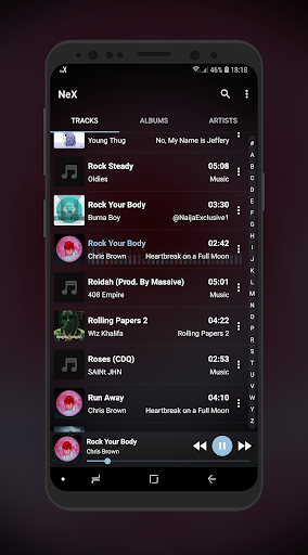 NeX - Music Player - عکس برنامه موبایلی اندروید