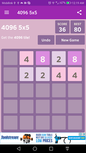 4096 5x5 with Hexa - Gameplay image of android game