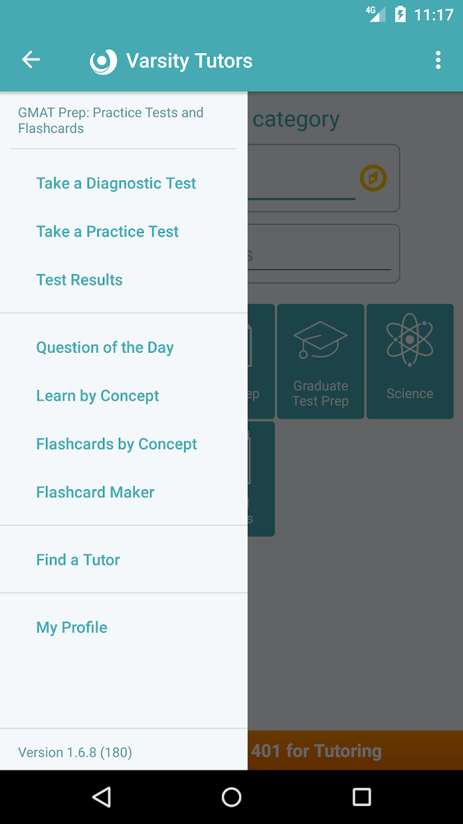 برنامه GMAT Practice,Prep,Flashcards دانلود بازار