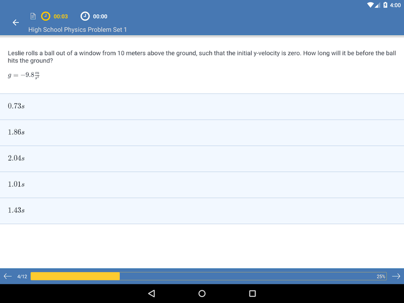 High School Physics Practice - عکس برنامه موبایلی اندروید