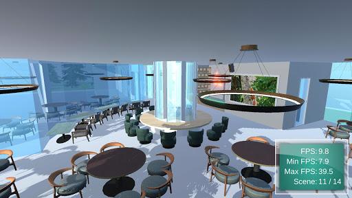 3D Benchmark - Luxury Cafe - Image screenshot of android app