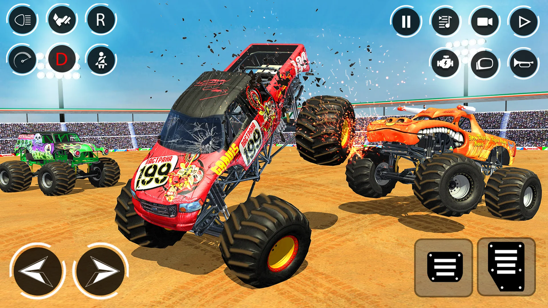 Monster Truck Demolition Crash - Gameplay image of android game