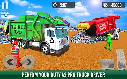 Trash Truck Driving Simulator - Gameplay image of android game