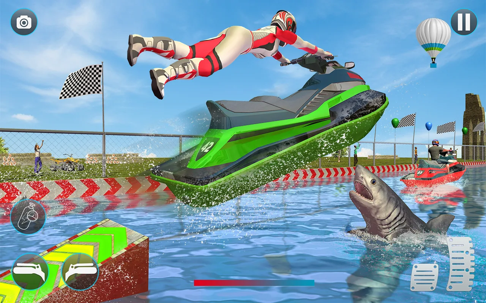 Water Jet Ski Boat Racing Game - Gameplay image of android game