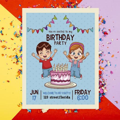 Birthday Invitation Card Maker - Image screenshot of android app