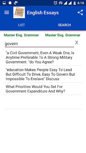 English Essays Offline - Image screenshot of android app