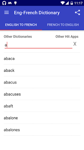 Offline English French Dictionary - Image screenshot of android app