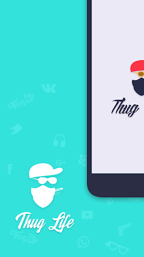 Thug Life Video Maker with Glass, Chain, Cap - Image screenshot of android app