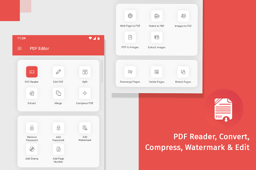 PDF Reader, Convert, Compress, Watermark & Edit - عکس برنامه موبایلی اندروید