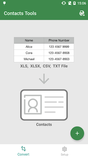 Contacts Tools - Excel to VCF - Image screenshot of android app