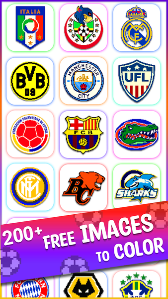 Football Logo Pixel Art - عکس برنامه موبایلی اندروید