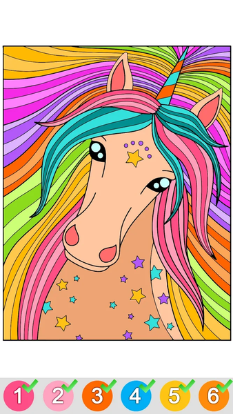 Unicorn Glitter Coloring Pages - Image screenshot of android app