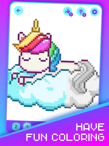 Pixel Unicorns Coloring Book - عکس بازی موبایلی اندروید